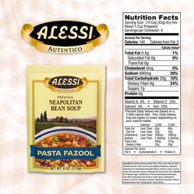 Serving bowl with Alessi Autentico Neapolitan Bean soup, ready to eat