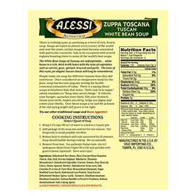 Alessi Autentico Tuscan White Bean soup pack 3, cozy meal for busy evenings
