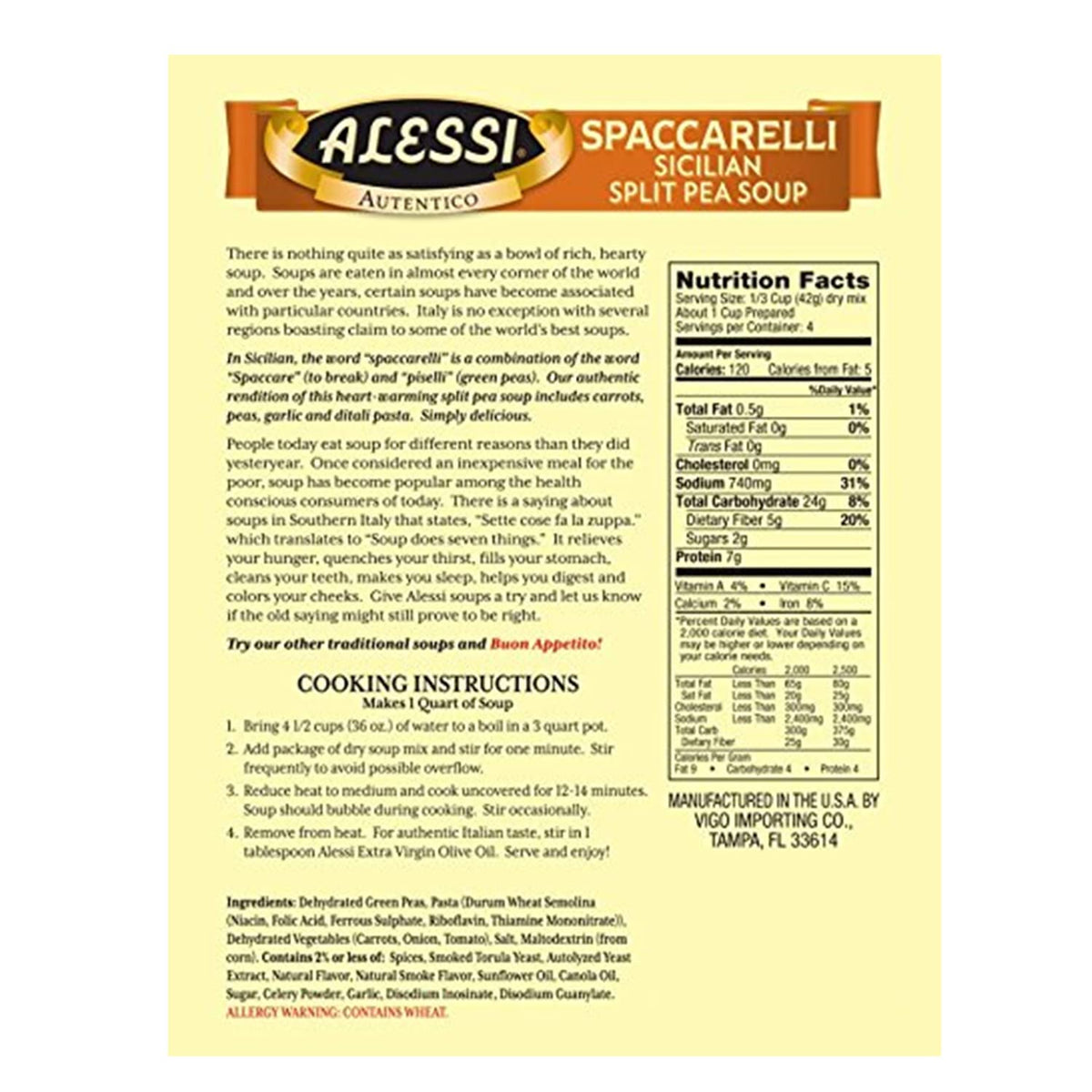 Alessi Autentico ready-to-eat soup in 15 minutes, ideal for busy days