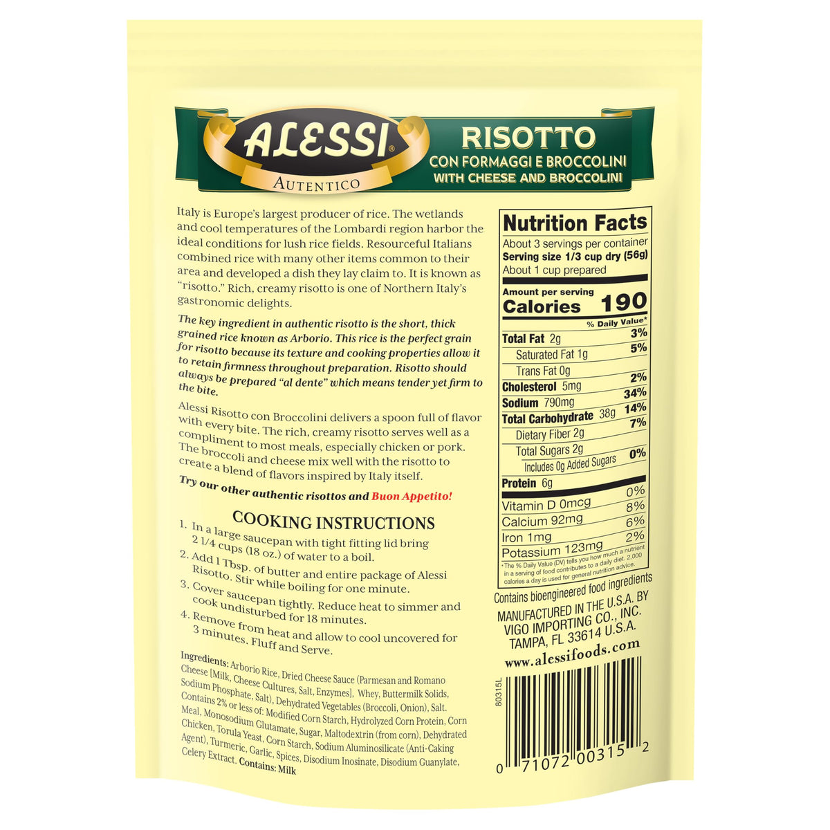 Creamy cheese and broccoli finish enhances every plated serving