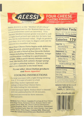 Close-up of seasoned farro blend with cheese for creamy risotto-style dishes