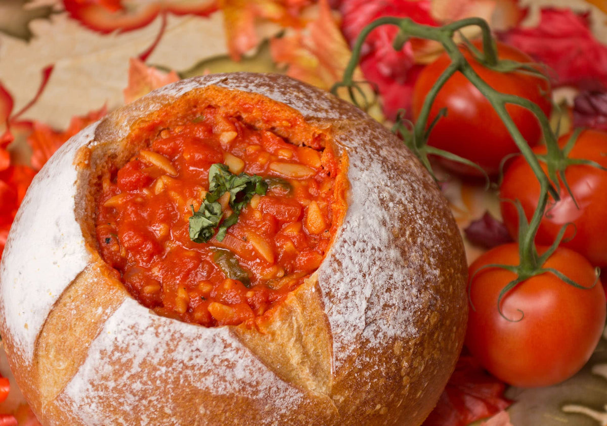 Alessi Autentico serving ideas with bread and light salad