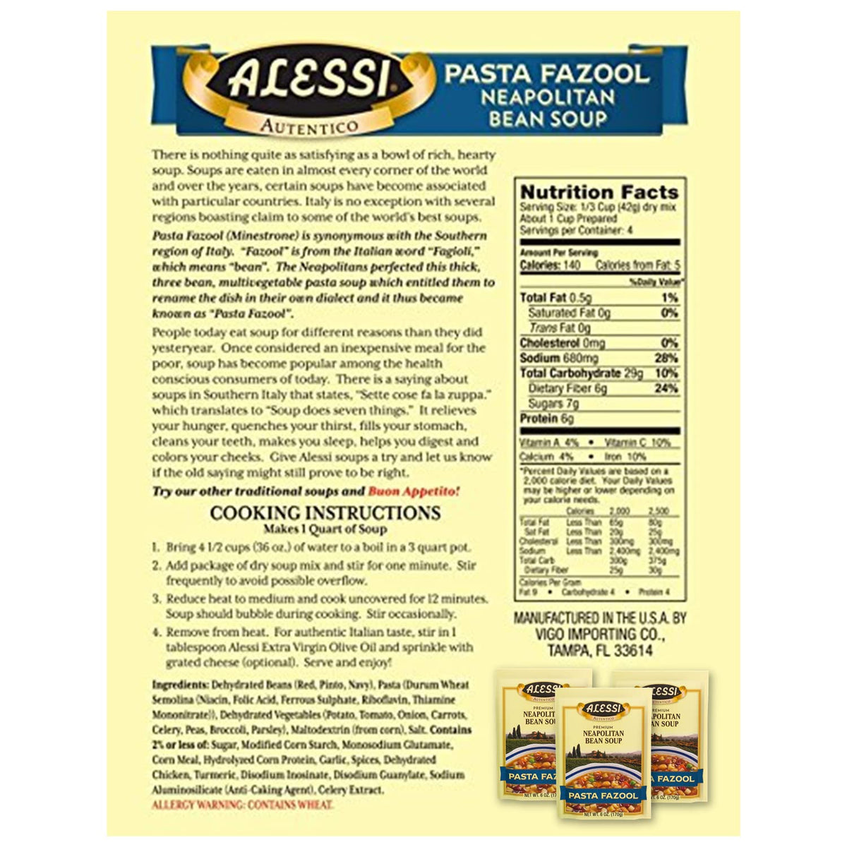 Alessi Autentico Tuscan White Bean soup for a hearty, cozy meal