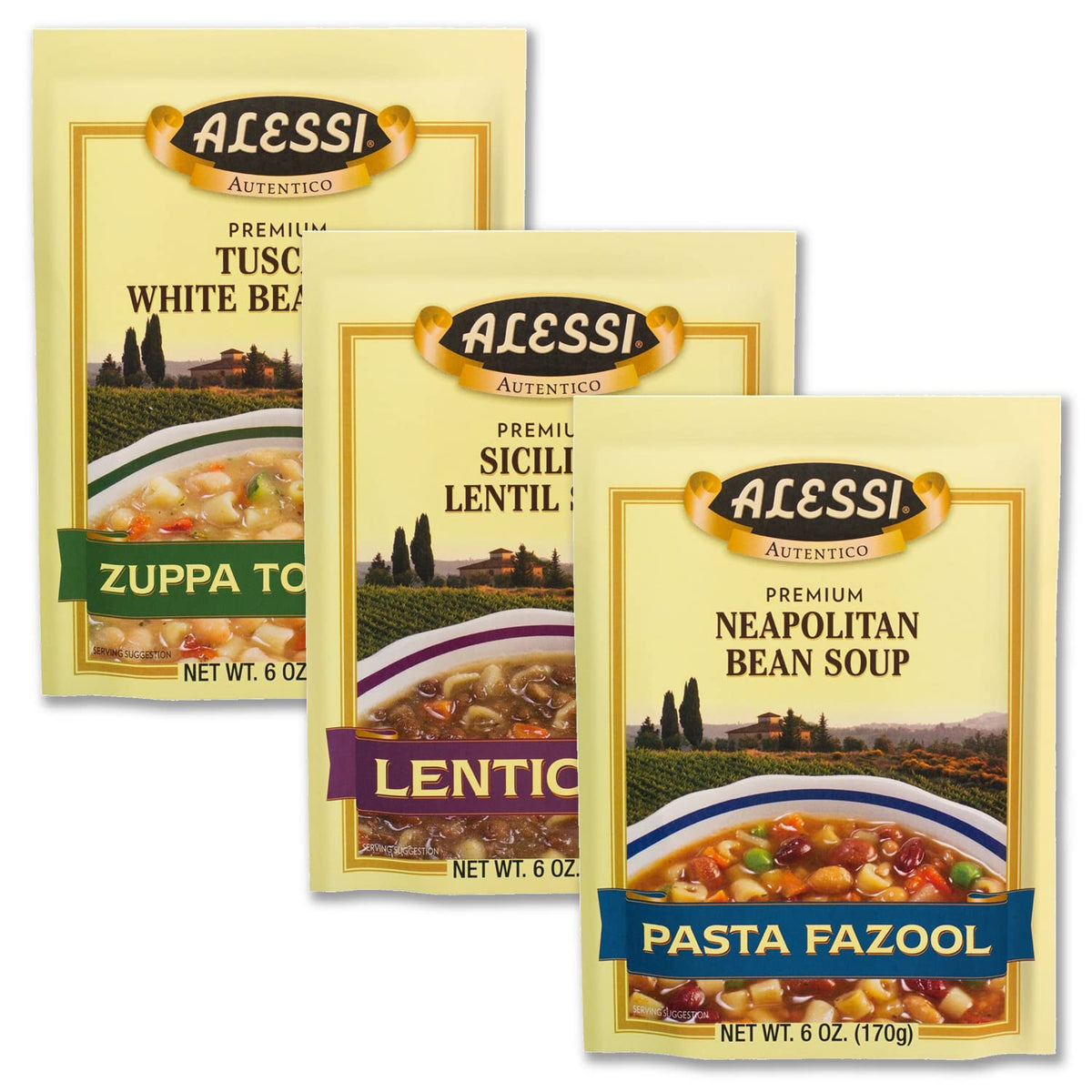 Alessi Autentico variety pack with three flavors for quick Italian meals