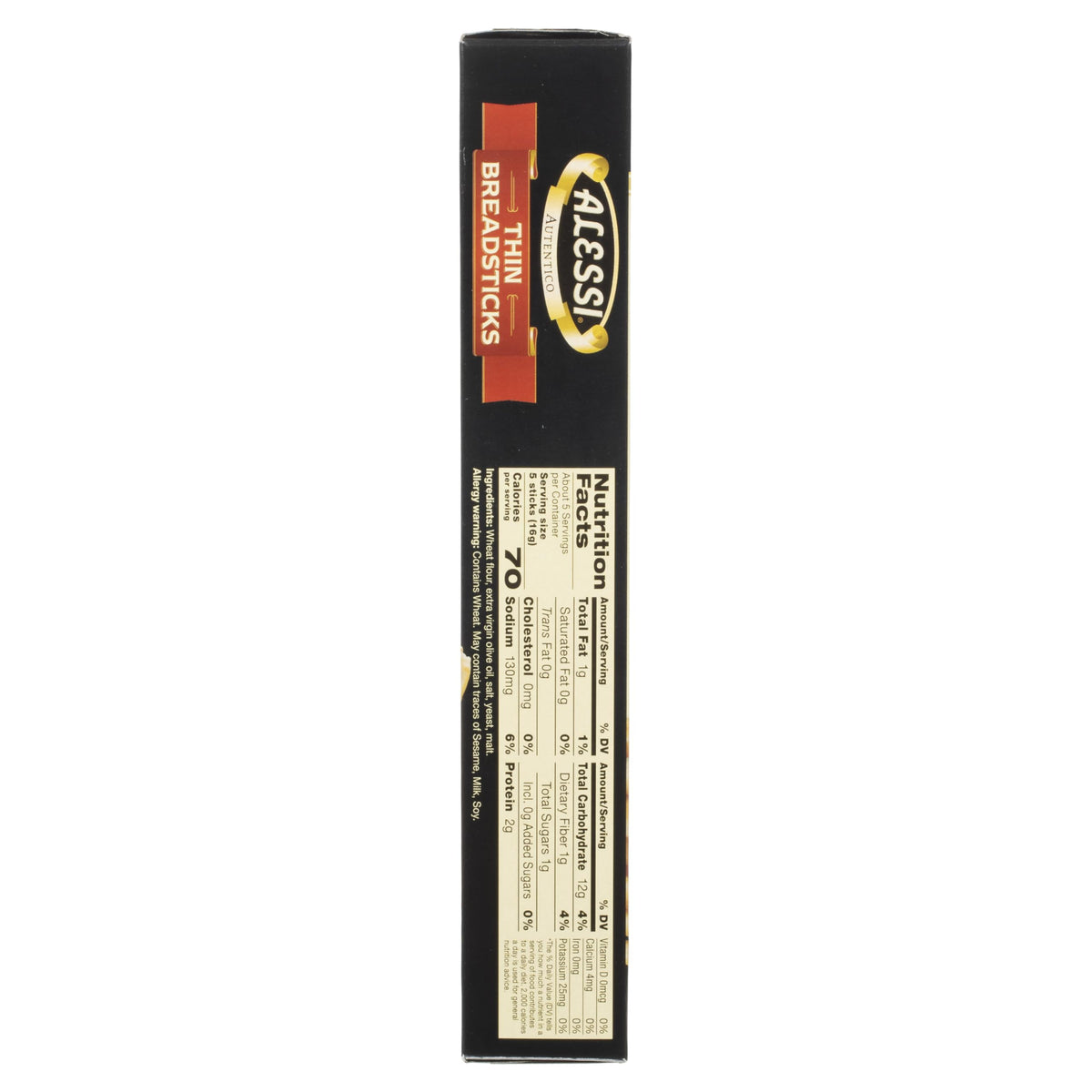 Alessi crispy breadsticks make a snack-ready option.