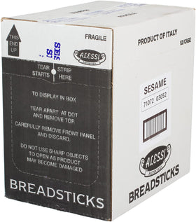 Alessi grissini sesame breadsticks, authentic Italian recipe for appetizers.