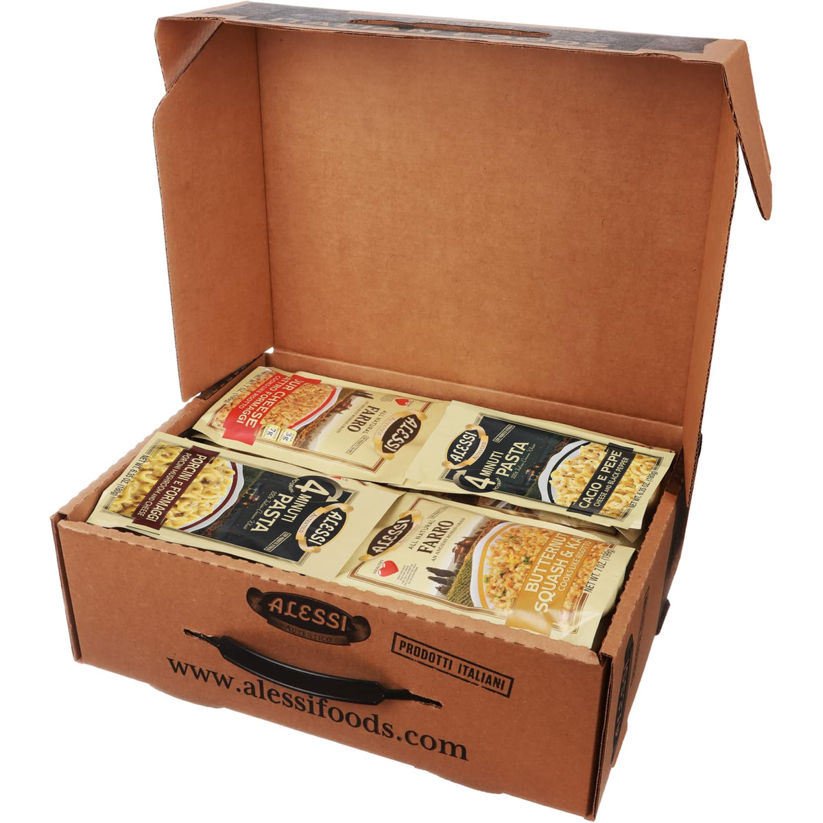 Alessi holiday gift box pastas showcase authentic Italian shapes for quick meals