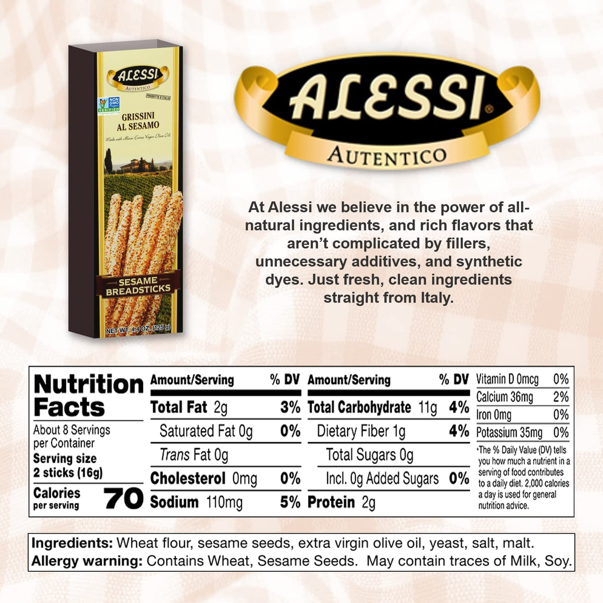 Alessi Sesame Breadsticks boxes side view, stackable kitchen storage.