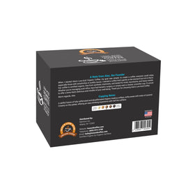 Brewing with Alex's Low Acid Organic Coffee pods for a smooth, enamel-friendly cup