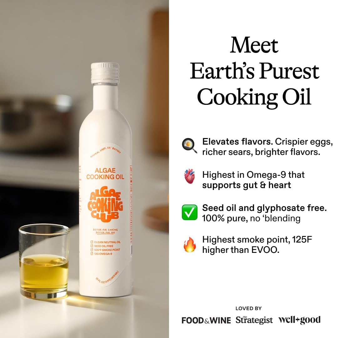 Chef-Grade Algae Oil pan sear demonstrates high-heat performance.