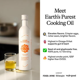 Chef-Grade Algae Oil pan sear demonstrates high-heat performance.