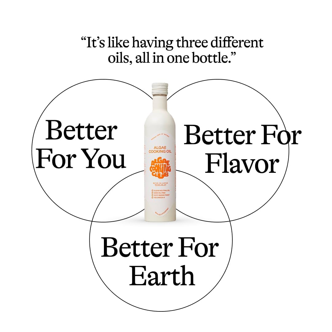 Seed-free formulation highlighted in clean algae oil.