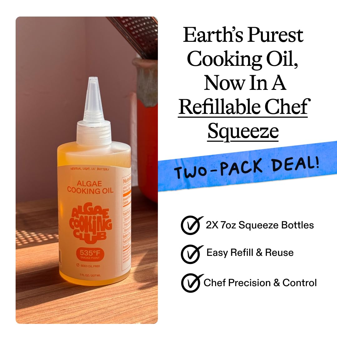 Algae Cooking Club 7oz bottle pack for convenient everyday use
