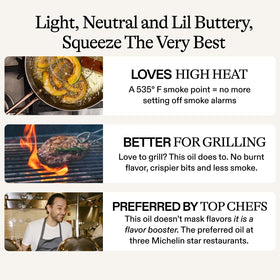 Algae Cooking Club oil sears steak evenly at high heat