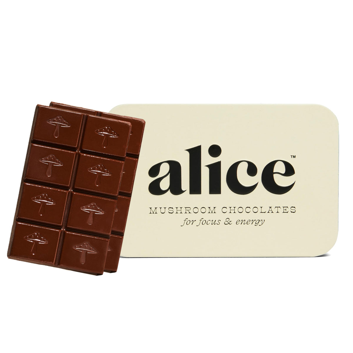 Alice Brainstorm chocolate square for focused energy and clarity