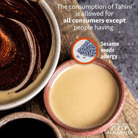 Alkanater tahini with lemon olive oil mix for dressings
