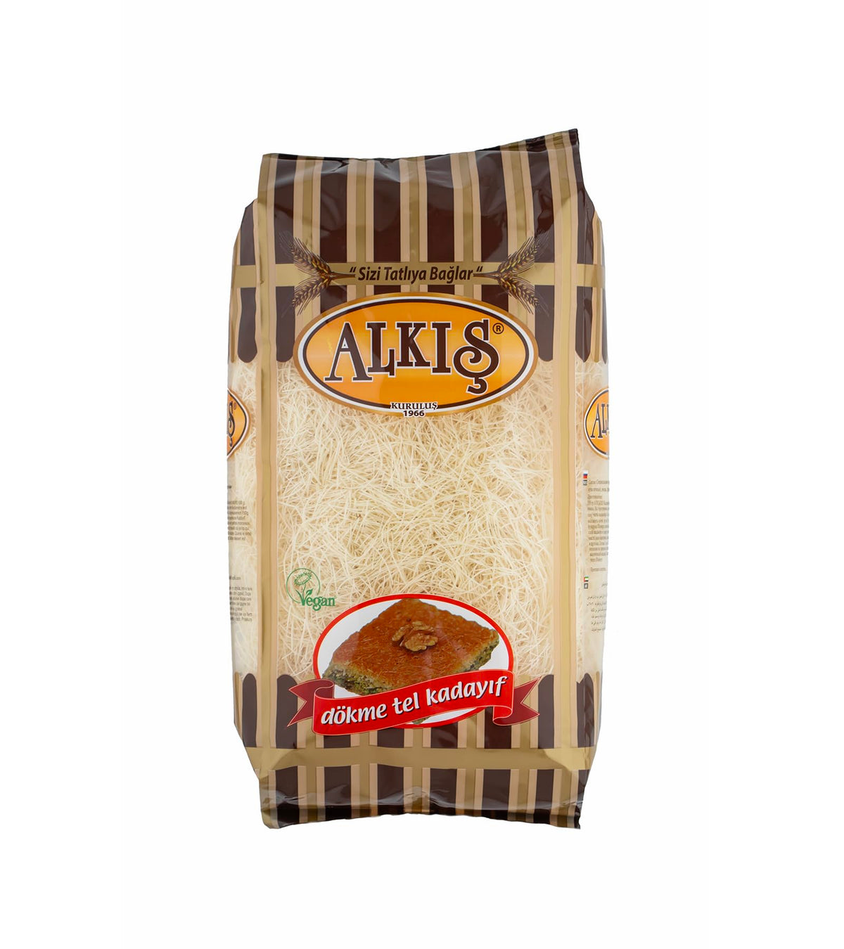 Alkis Kataifi shredded fillo dough bundle for crisp, versatile desserts.