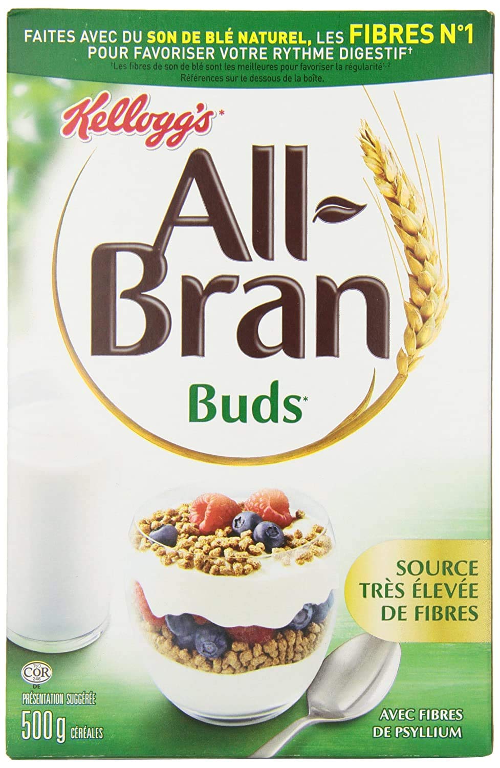 All-Bran Buds cereal natural wheat bran close-up highlighting texture