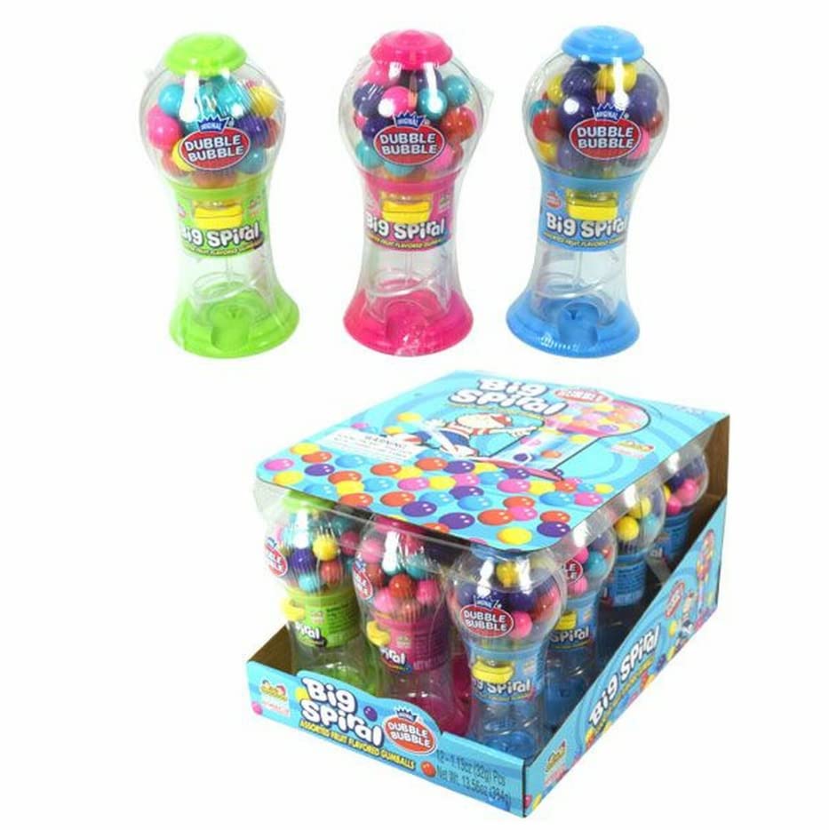 All City Candy Kidsmania Dubble Bubble dispenser close-up showing push button for quick treats.