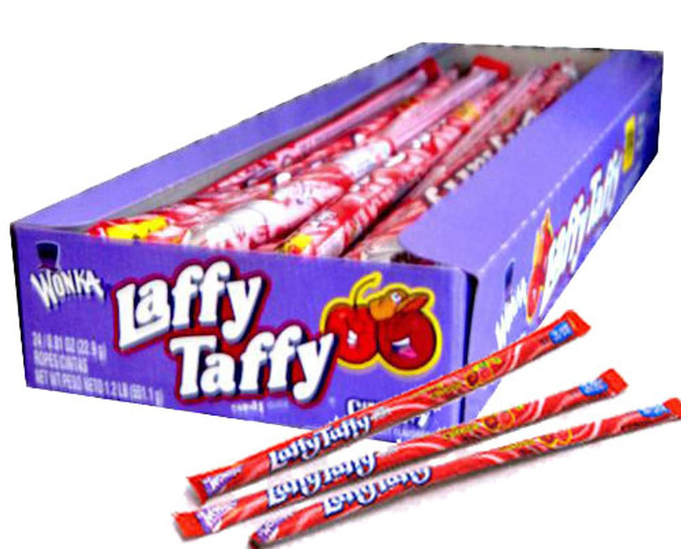 All City Candy Laffy Taffy Rope Cherry wrapper, a tasty portable treat for on-the-go snacking