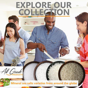 All Goods counter-top display shows ready-to-use salt for quick seasoning