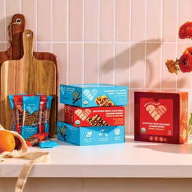 All In bars in a lunchbox scene, kid-friendly healthy snack.