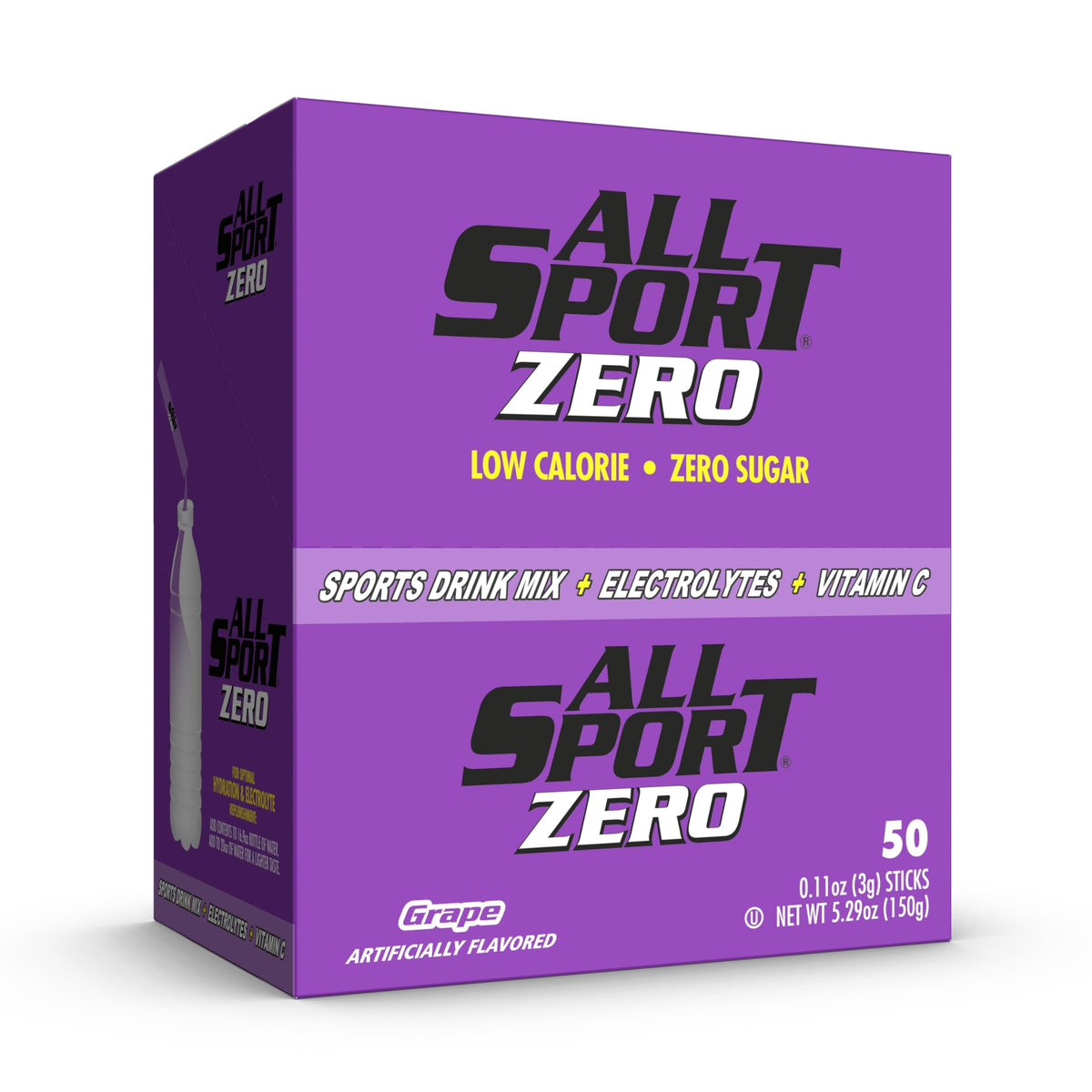 All Sport grape hydration sticks box for on the go hydration.
