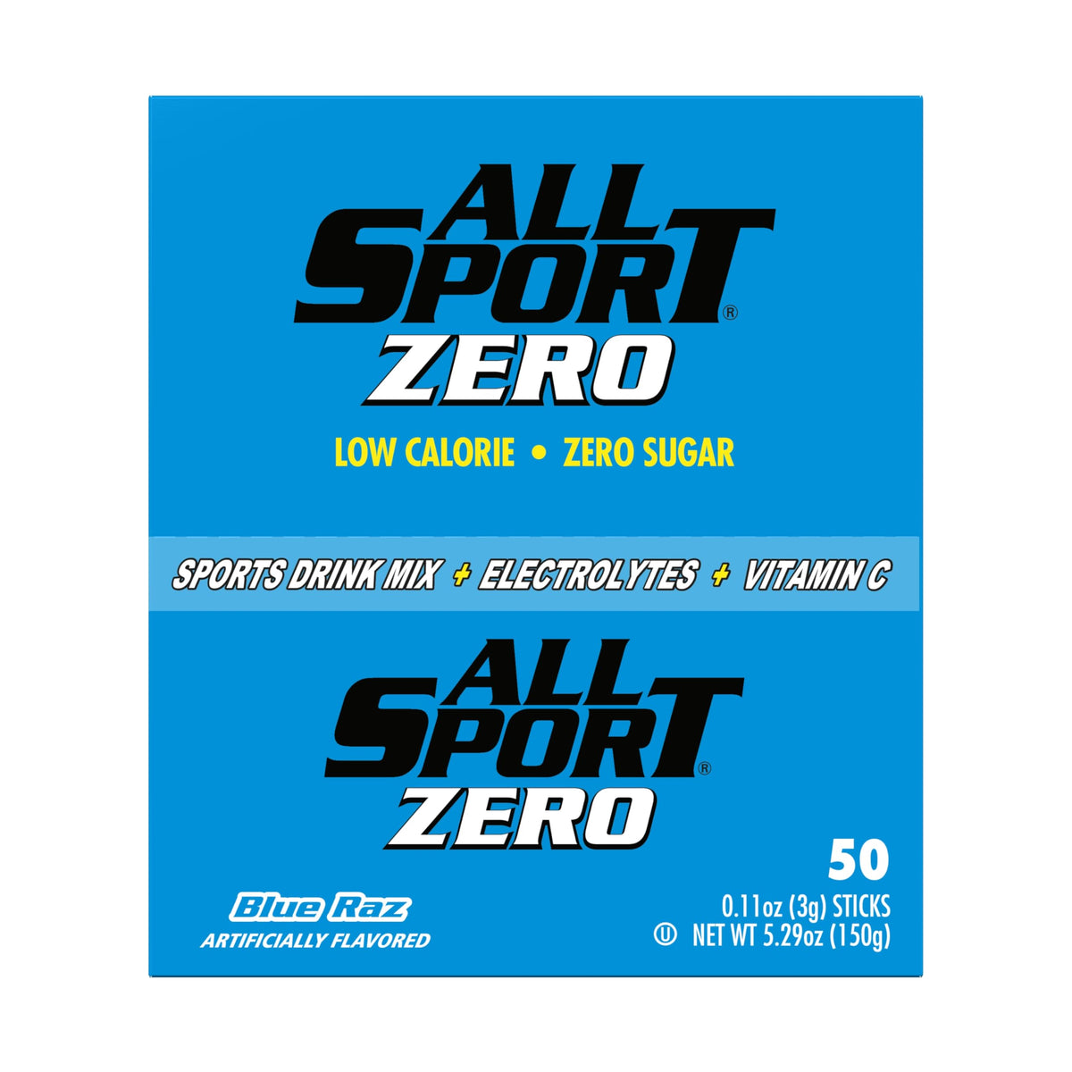 All Sport Powder Hydration Sticks pack opened for on-the-go hydration