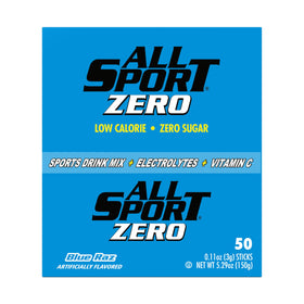 All Sport Powder Hydration Sticks pack opened for on-the-go hydration