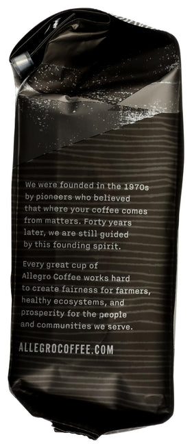 Cup of Allegro Blue Nile Blend with steam and inviting aroma.