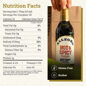 Allegro hot-spicy marinade kitchen scene highlighting easy meal prep.