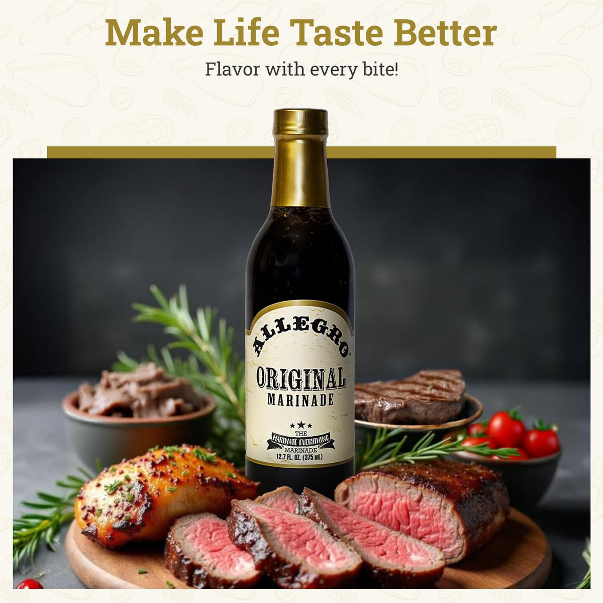 Allegro Marinate Everything Hot & Spicy bottle adds gentle heat for dishes