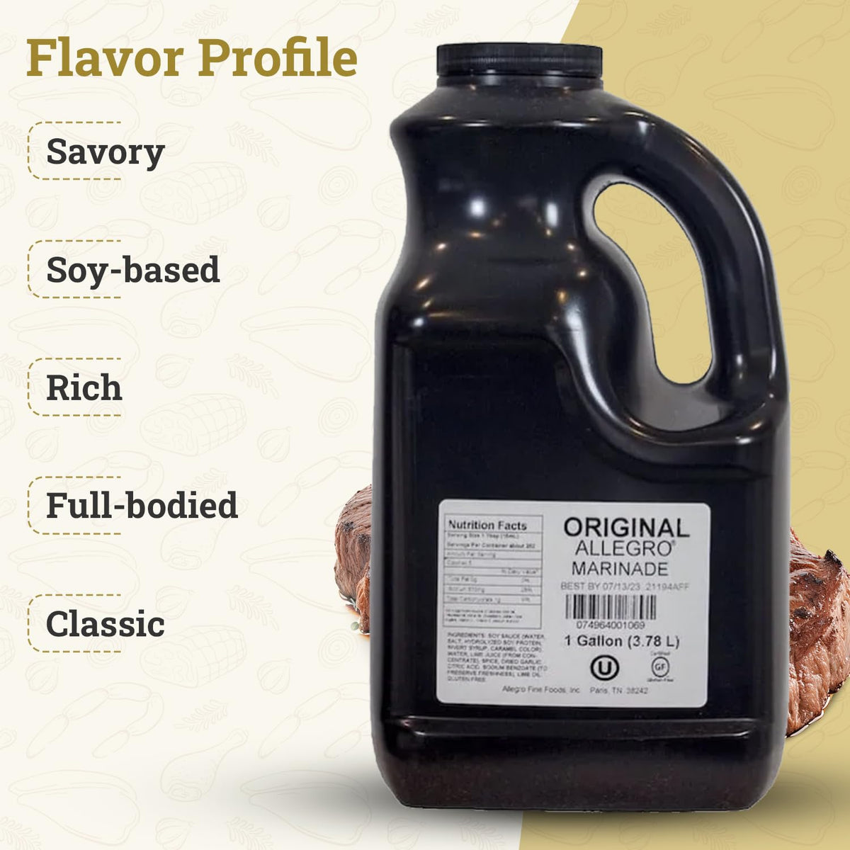 Allegro Original Marinade glaze enhances seafood aroma and flavor.