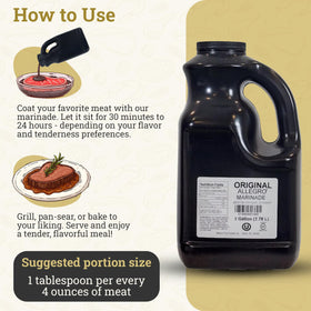 Allegro Original Marinade on steak for juicy marination results.