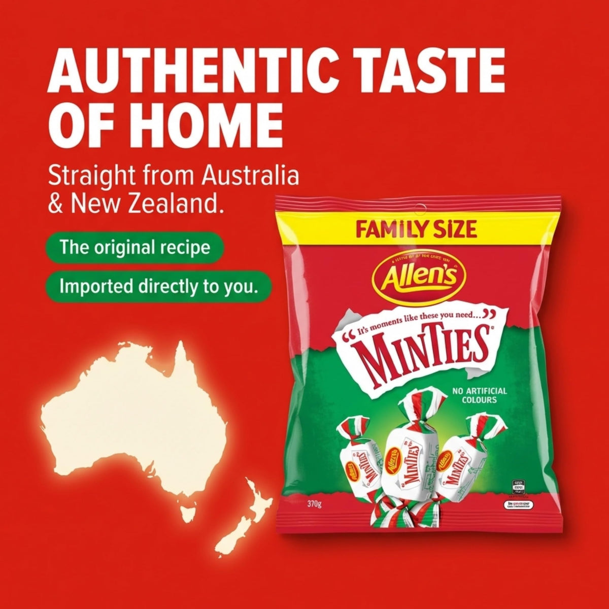 Australian fans enjoy Allen's Minties, a trusted classic