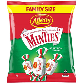 Allen's Minties family size pack front shows value and minty treats