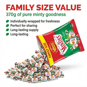 New Zealand production label on Allen's Minties packaging