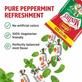 Badge on Allen's Minties packaging indicating no artificial colors