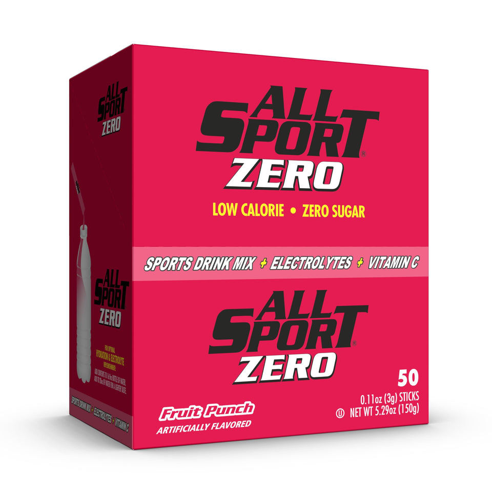 All Sport hydration sticks packaging for on-the-go zero-calorie hydration.
