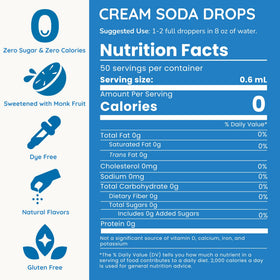 Allways Cream Soda Drops poured into water to create creamy hydration.