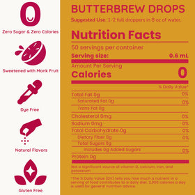 Allways Drops Butterbrew dropper in use delivering precise flavor in water