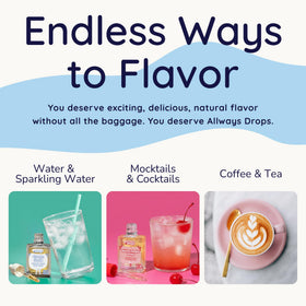 Allways Drops clean-label ingredients highlight a natural strawberry flavor you can trust.