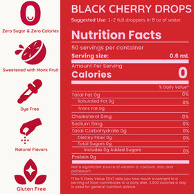 Allways Drops glass bottle closeup highlights clean-label, zero-sugar hydration