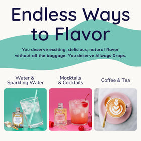 Natural lime and mint flavors in Allways Drops Mojito close-up highlighting clean ingredients.
