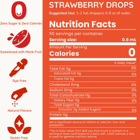 Allways Drops strawberry dropper releases precise flavor into water for customizable taste.