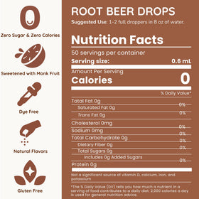 Allways Drops root beer flavoring dropper enabling quick flavor in water during lunch breaks