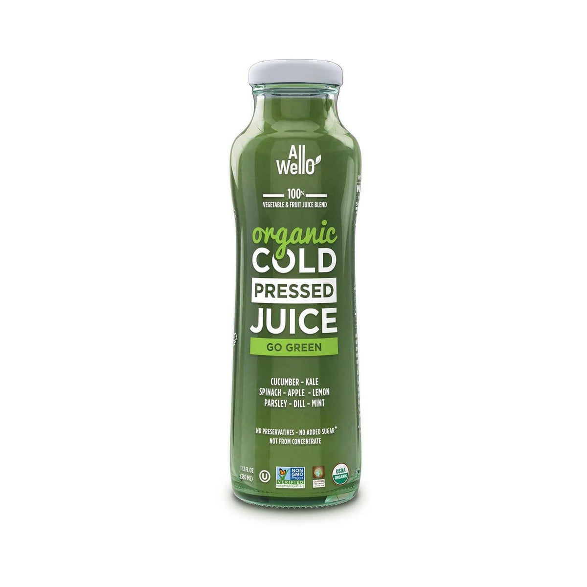 ALLWELLO real fruits and vegetables in the juice bottle showcase natural ingredients you can trust.