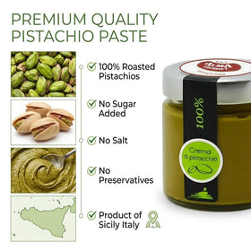 Spread Alma Gourmet Pistachio Butter as a topping for desserts and treats.