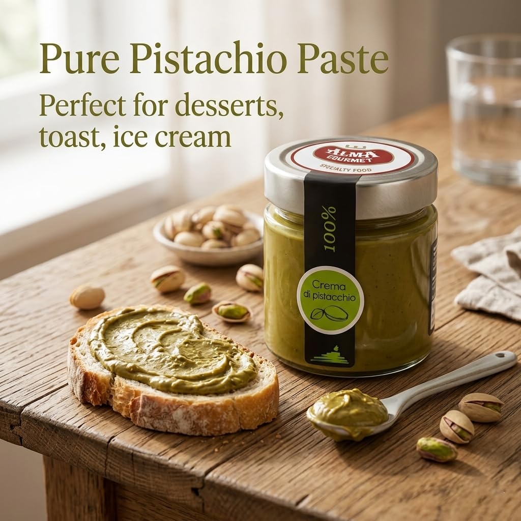 Stir Alma Gourmet Pistachio Butter into batters for rich, nutty flavor.
