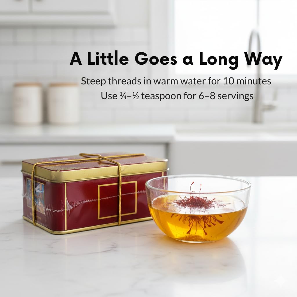 Alma Gourmet premium saffron packaging helps preserve aroma and potency.